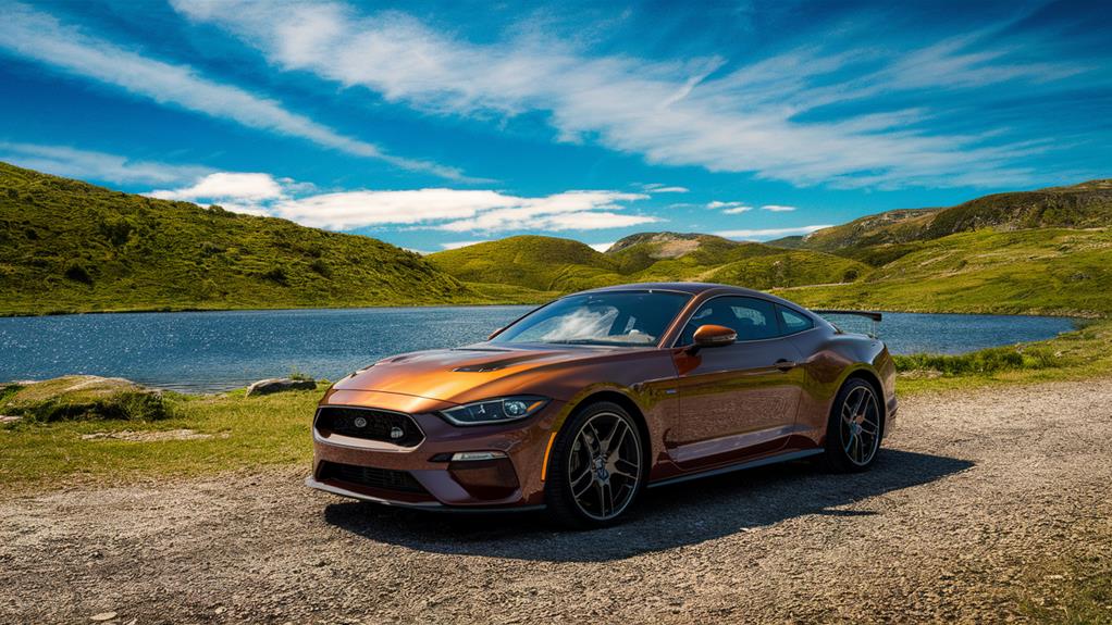 a car parked on a gravel road next to a body of water